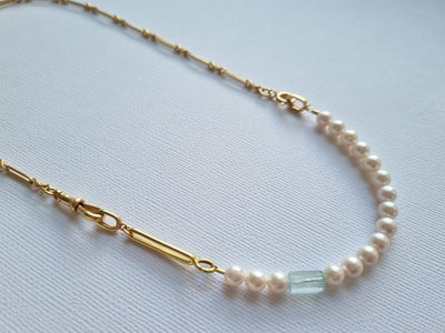 girl with the pearl necklace 18K necklace | FINE - pequitobun Jewellery